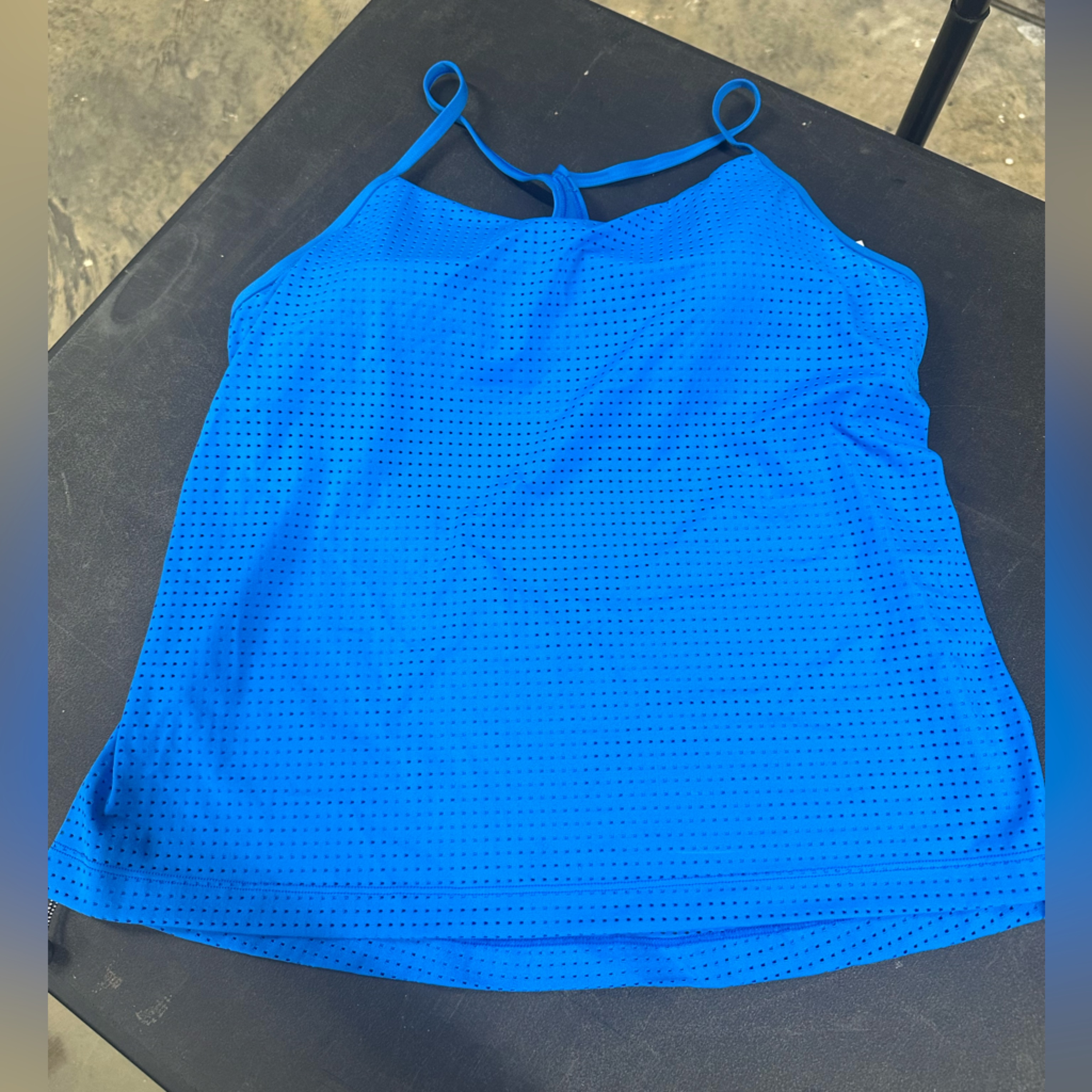 Nike Bright Blue Perforated Racer Back Swim Top Nwt Size Xxl